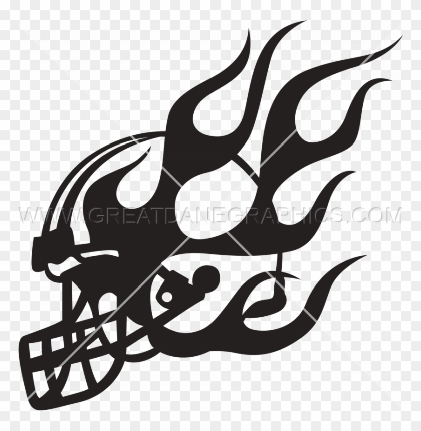 Flaming Football Clipart Flaming Football Helmet Production - Football Helmet #410642