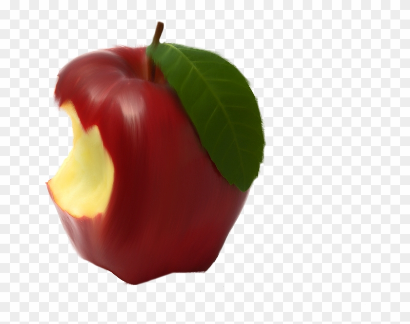 Bitten Apple Png By Moonglowlilly - Bitten Red Apple #410641