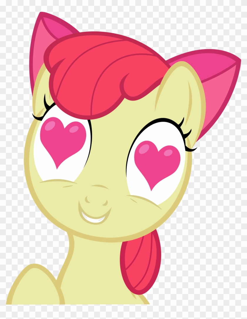 Heart, Heart Eyes, Pony, Safe, Simple Background, Solo, - Apple Bloom Is Love #410646