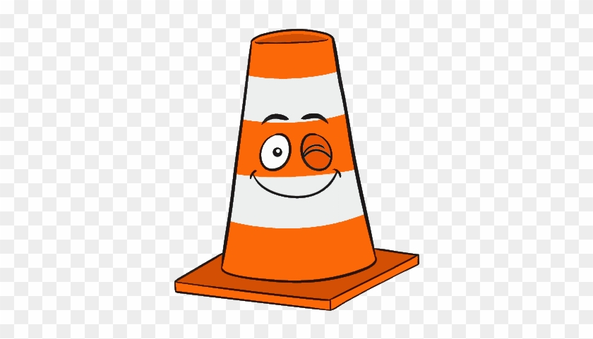 Smiley Émoticône Clipart Cartoon Cône De Chantier Orange - Evil Traffic Cone #410684