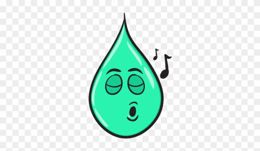 Smiley Émoticône Clipart Cartoon Goutte D'eau Verte - Table #410687