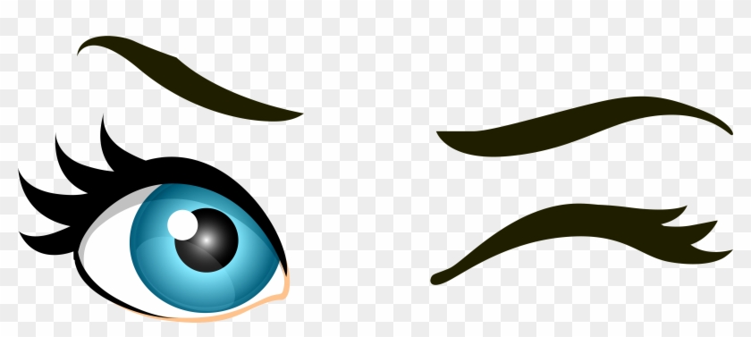 Blue Winking Eyes Png Clip Art - Eyes Clip Art #410728