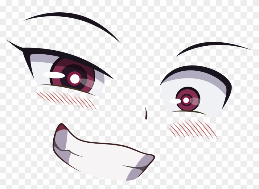Eye Face Eye Nose Facial Expression Eyebrow Purple - Anime Eyes And Mouth Png #410748
