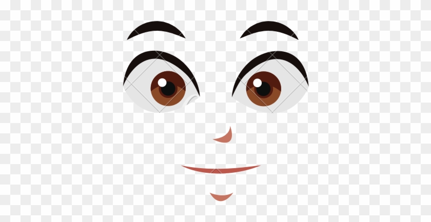 Facial Expression Eyebrow Cartoon Anime - Anime Face Vector #410756