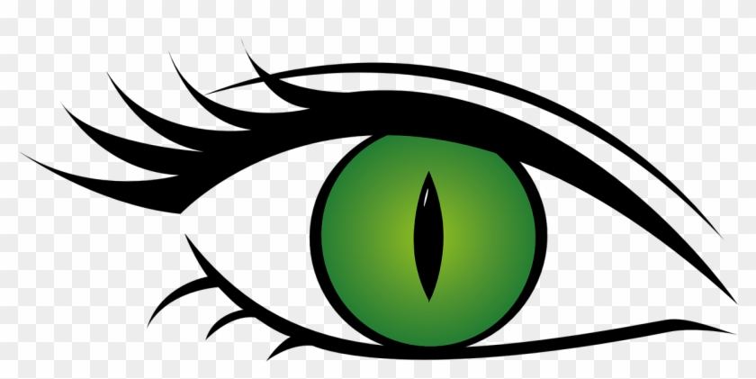 Green Eyes Clipart Cat Eye - Green Eye Transparent Background #410842