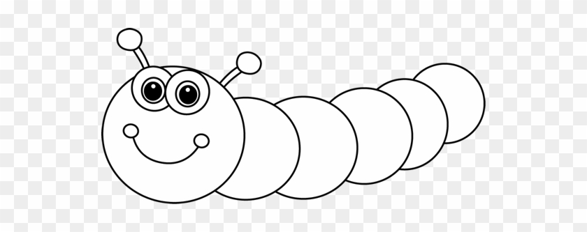 Black And White Cartoon Caterpillar - Caterpillar Clipart Black And White #410904