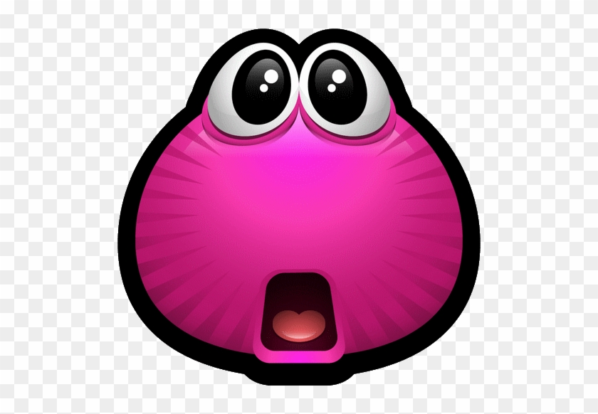 Monstre Rose Surpris - Smiley #410990