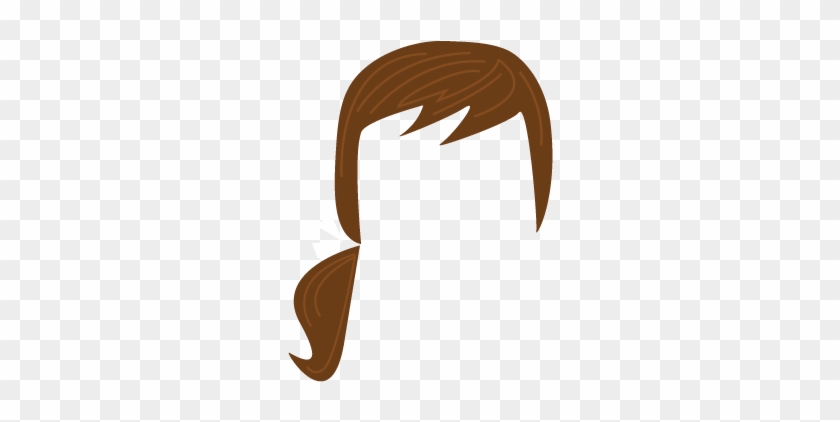Brown Hair Clipart Ponytail Hair - Brown Hair Ponytail Clipart #411026