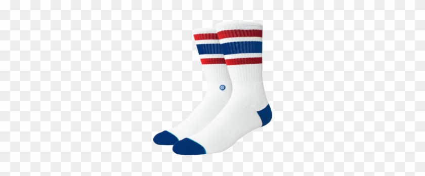 Boyd 4 Mens Socks White/blue/red - Sock #411155
