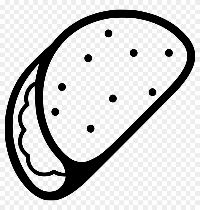 Png File Svg - Free Taco Clip Art Black And White #411180
