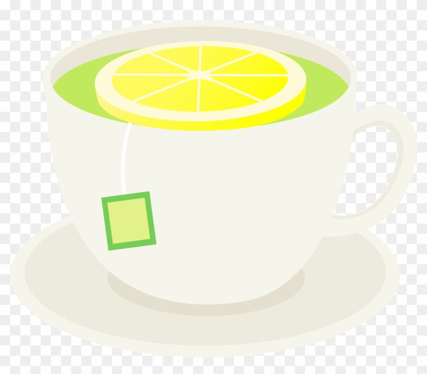 Green Tea With Lemon Slice - Tea And Lemon Clipart #411320