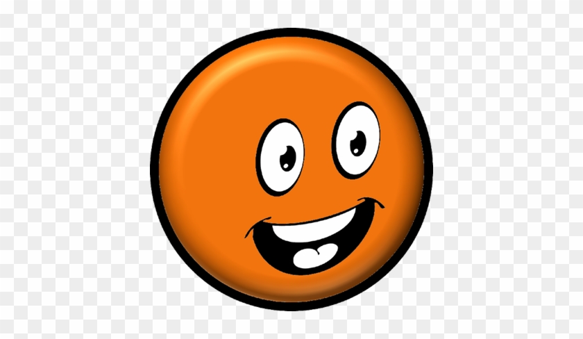 Smiley Émoticône Clipart Cartoon Visage Orange Heureux - Smiley #411354