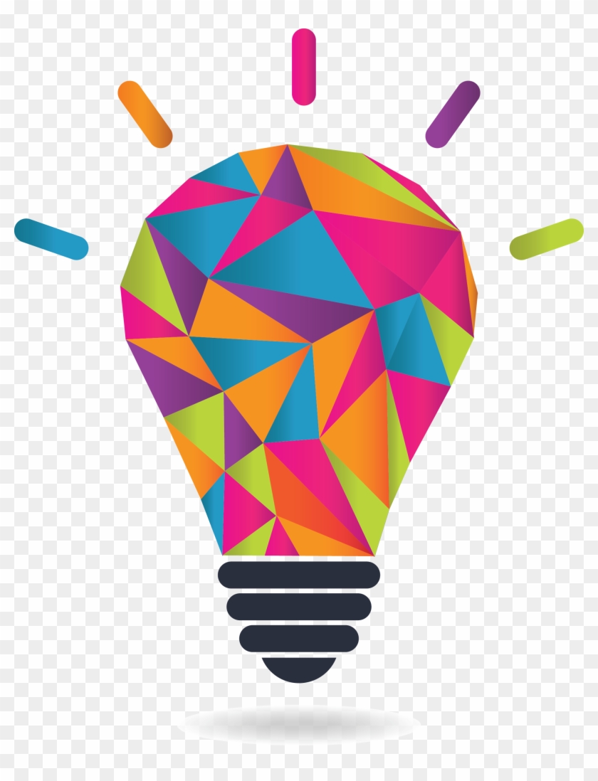 Colorful Light Bulb Transparent Logo #411421