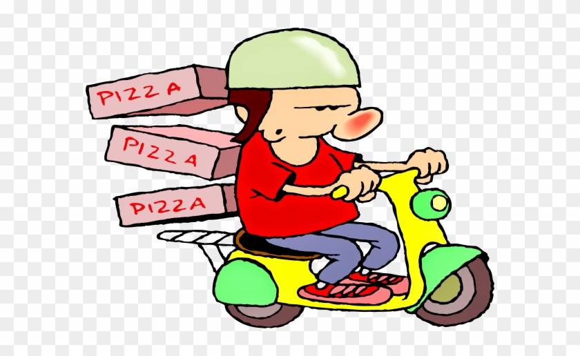 Making Pizza Clipart - Pizza Delivery Boy #411422