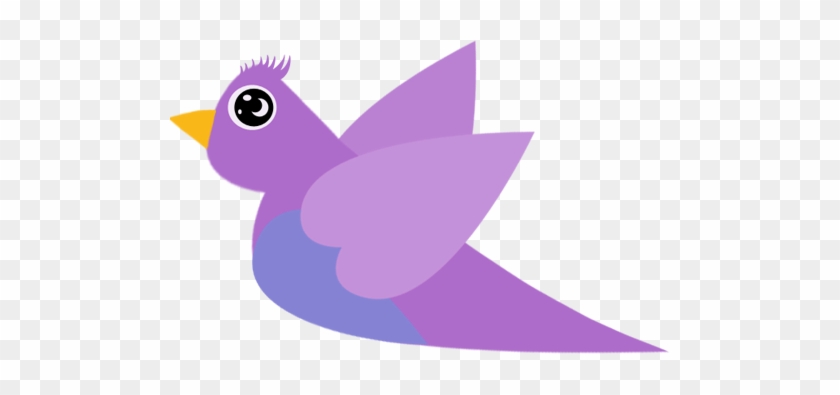 Flying Birds - Purple Flying Bird Clipart #411447