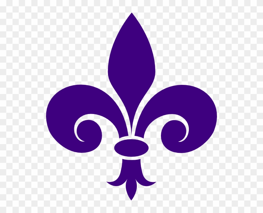 Fleur De Lis Clip Art At Clker - Purple Fleur De Lis Clip Art #411452