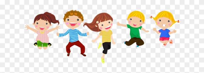 Des Enfants Heureux Gratuit Png Et Vecteur - Children Jump Cartoon #411528