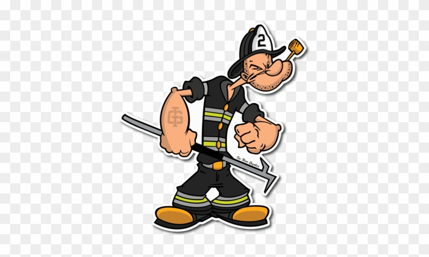 Engine Man Decal - Popeye Firefighter #411609