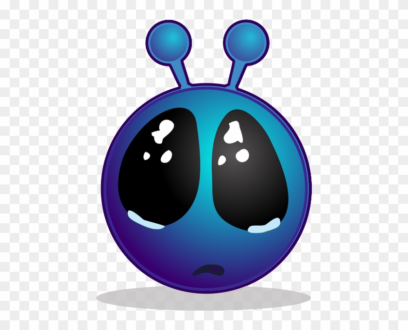 Ab Alien Bleu En Pleurs - Green Alien Face Emoji #411698