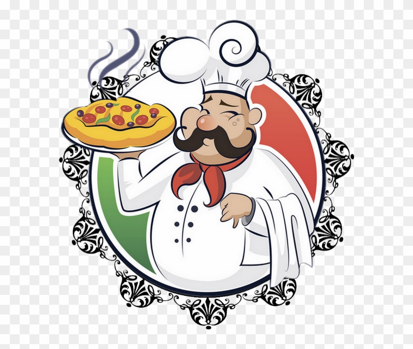 Pizzaïolo Italien - Chef Cartoon #411927