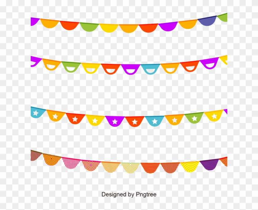 Les Guirlandes Colorées Pour Une Fête Gratuit Png Et - Birthday #412123