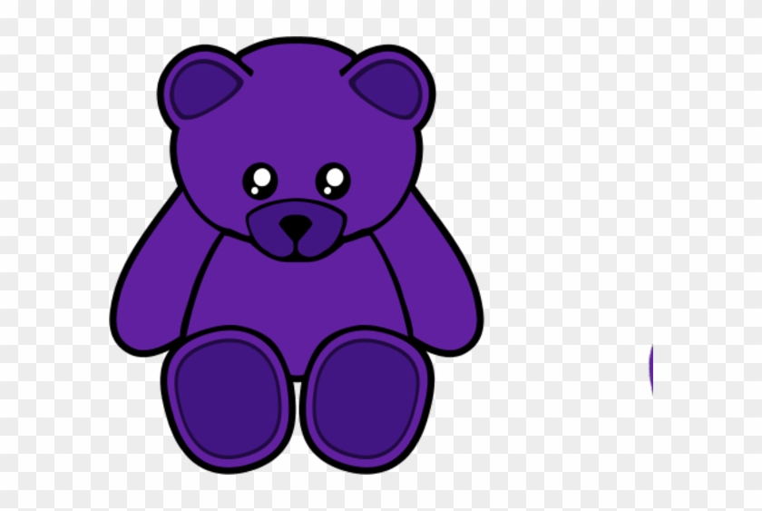 Purple Clipart Toy - Custom Teddy Bear Shower Curtain #412126