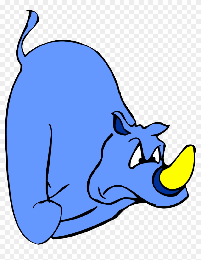 Cartoon Rhino 819*1006 Transprent Png Free Download - Rhino Clipart Blue #412172