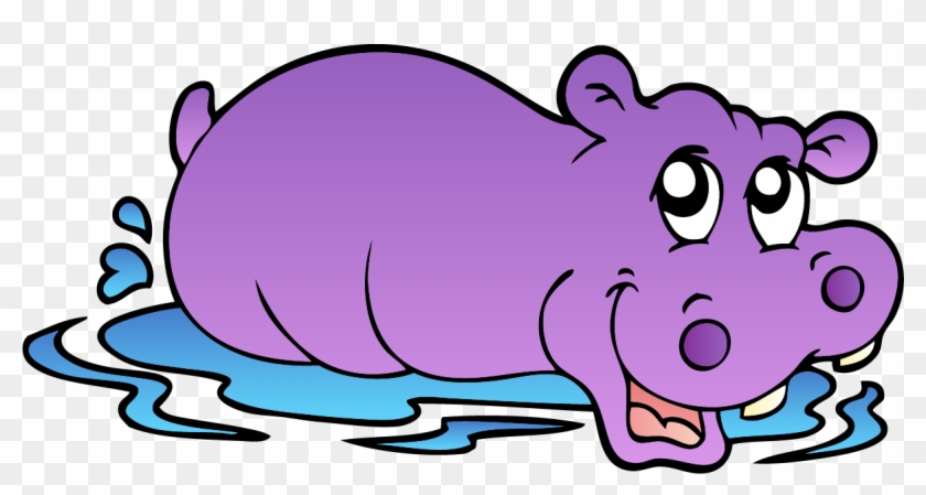 Hippopotamus Rhinoceros Cartoon Clip Art - Hippopotamus Rhinoceros Cartoon Clip Art #412222