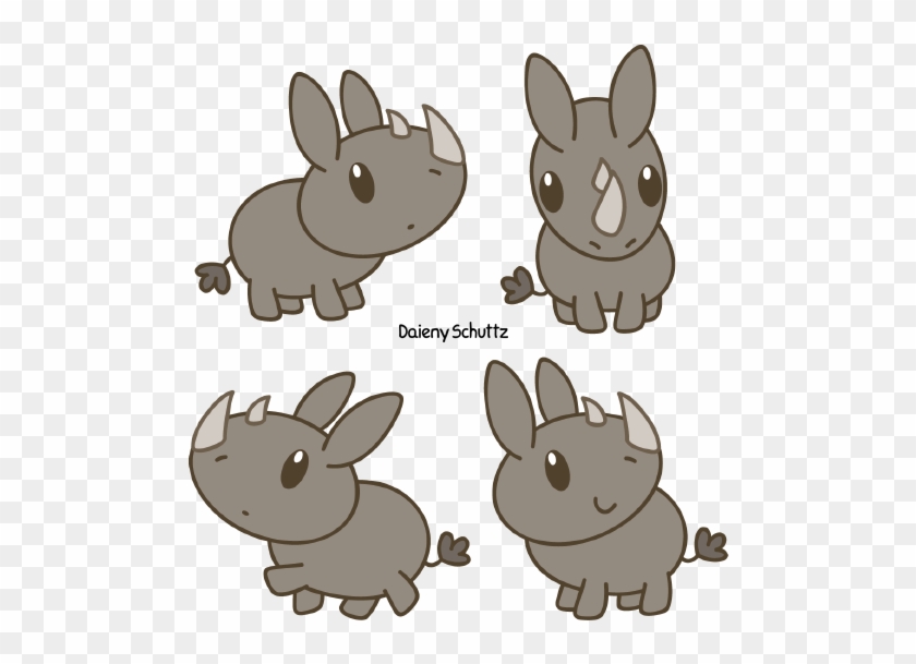 Chibi Black Rhinoceros By Daieny - Chibi Rhino #412363