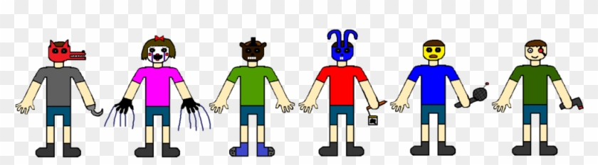 Underfnaf Six Human Souls By Justsimon23 - Cartoon #412417