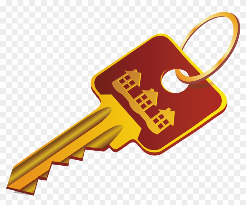 Golden Key Creative Cartoon - Key Vector #412440