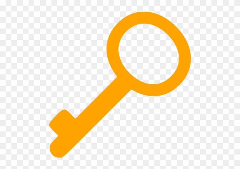 Orange Key 2 Icon Free - Yellow Key Icon #412630