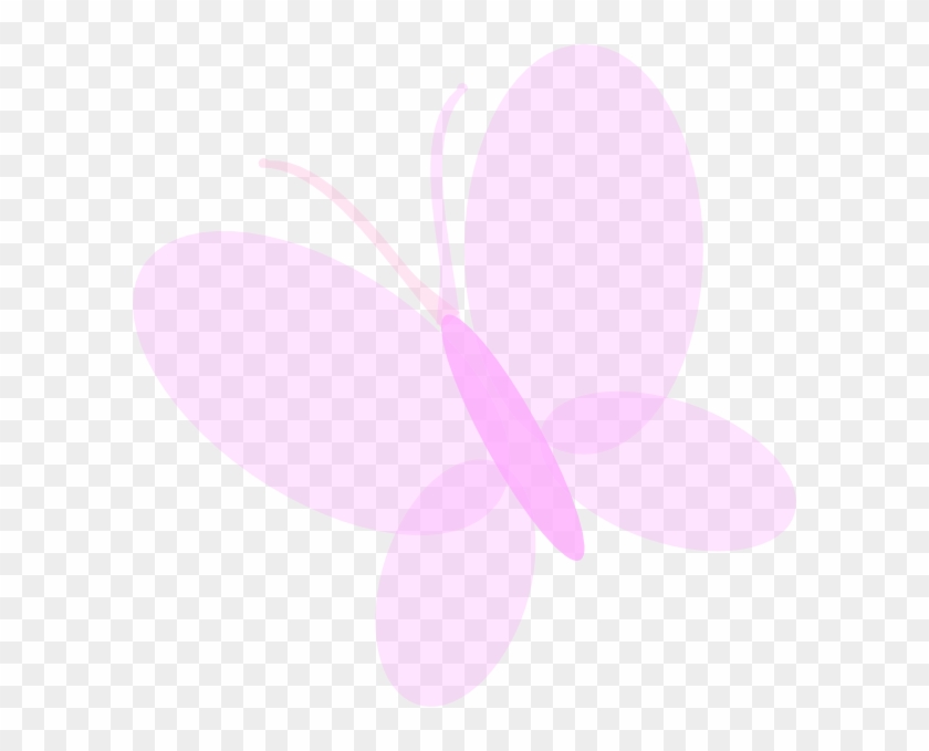 Pale Pink Butterfly Clip Art At Clker - Light Pink Butterfly Clipart #412880