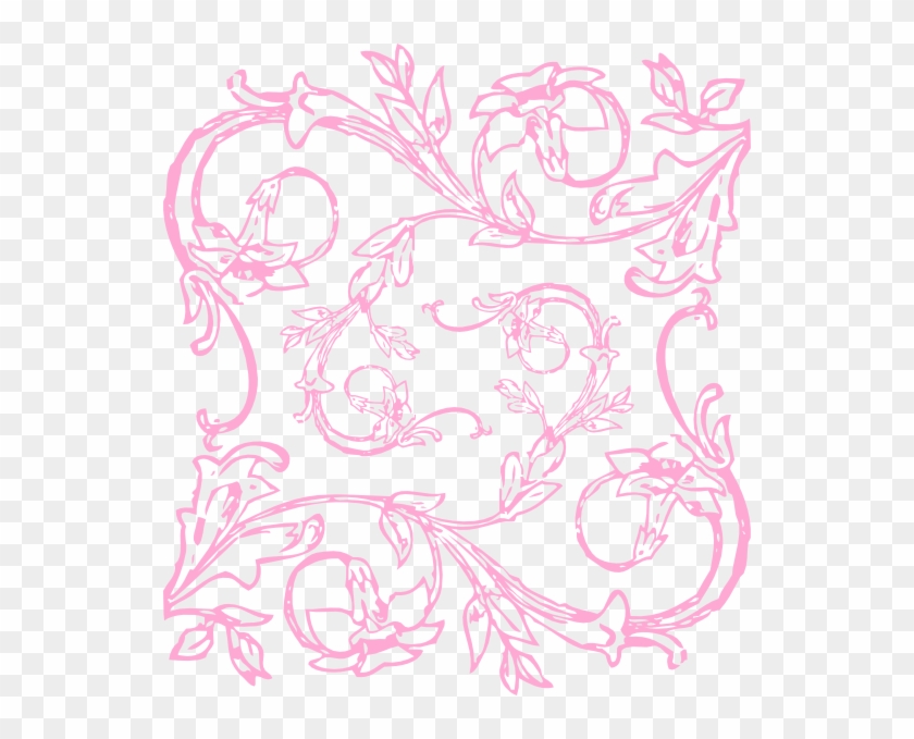 Filigree Clip Art - Flower Png Border Brown #412900