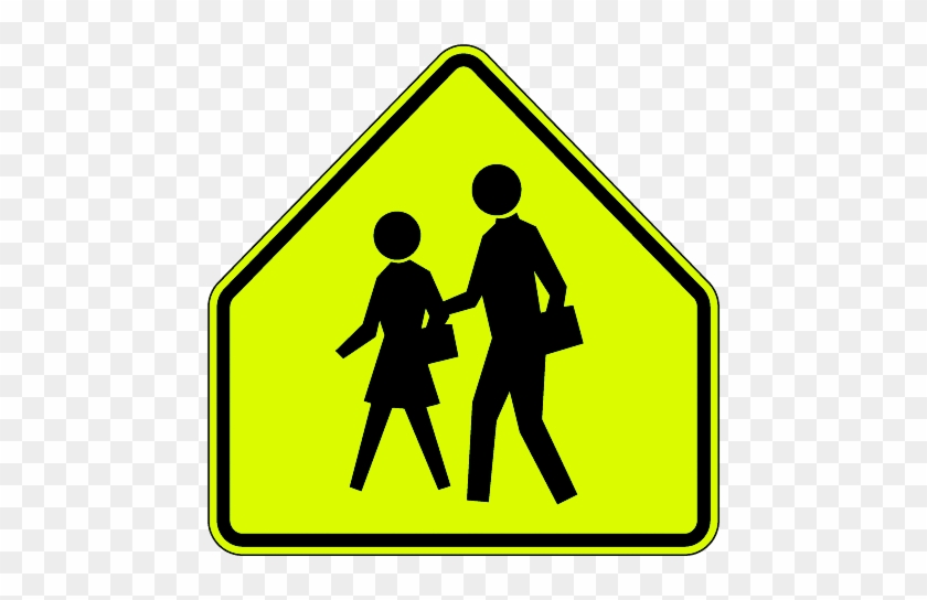 Knowing The Signs Of The Road Is Good For Californian - School Crossing Sign #412918