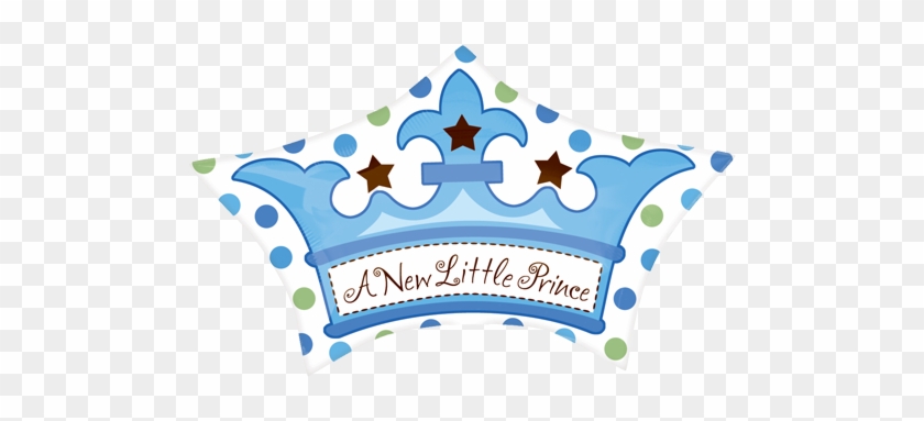 18" Little Prince Crown Foil Balloon - Its A Boy Balloon #412968
