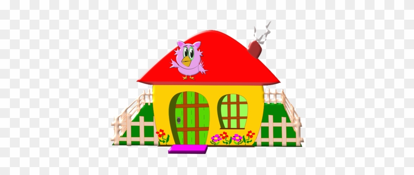 Colorful House With Garden - Casinha Fazendinha Png #413137