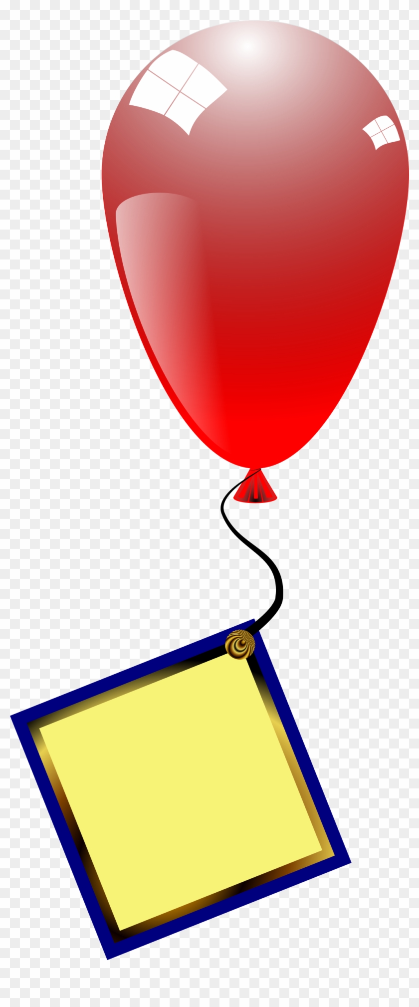 D'anniversaire - - Luftballon Mit Karte Clipart #413244