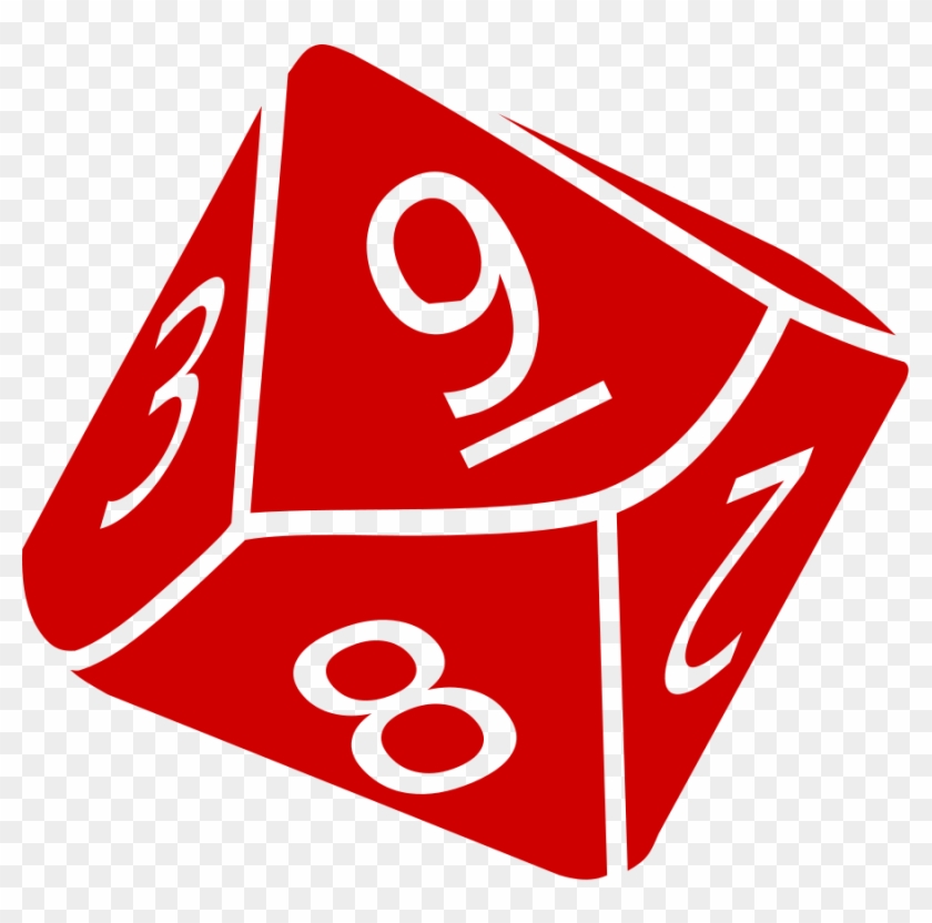 Red Dice Clipart - 10 Sided Dice Png #413264