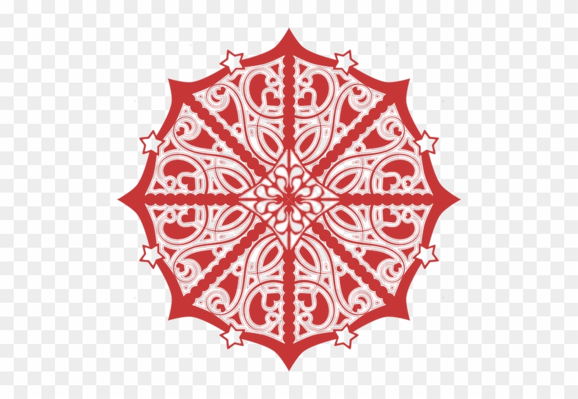 Red Snowflake - Red #413267