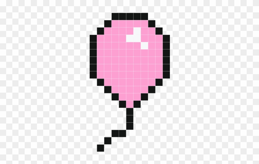 Ballon Rose More - Minecraft Balloon Pixel Art #413282