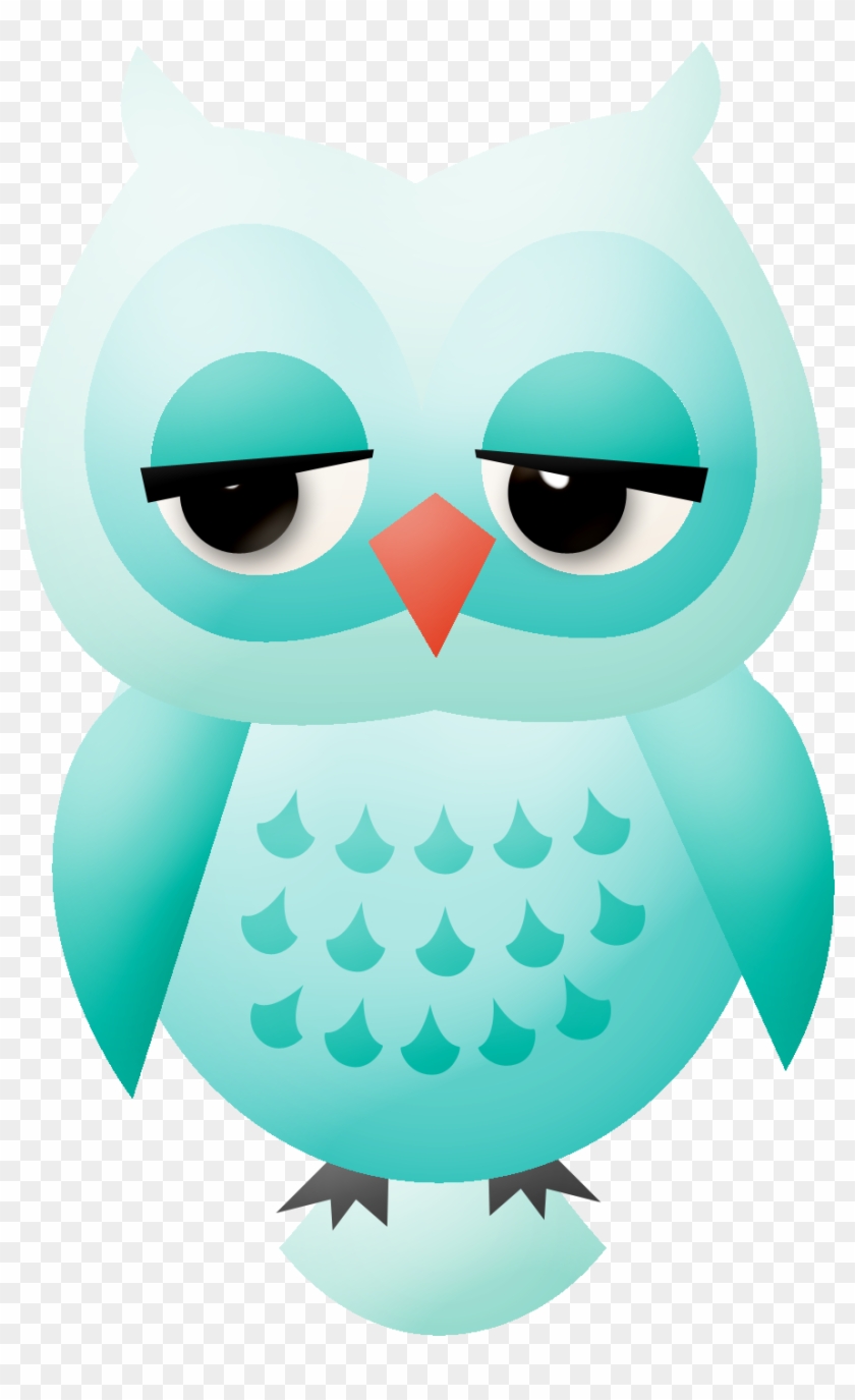 Aqua Pink Owl Clip Art At Mzayat - Minus Owl Clipart #413320