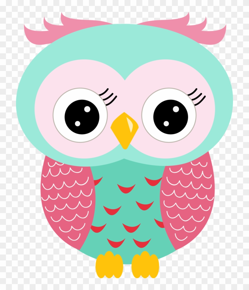 Coruja Rosa E Azul - Pink And Teal Owl #413832
