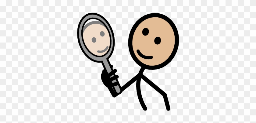 Image Of Looking In A Mirror - Looking In A Mirror Clipart #413845