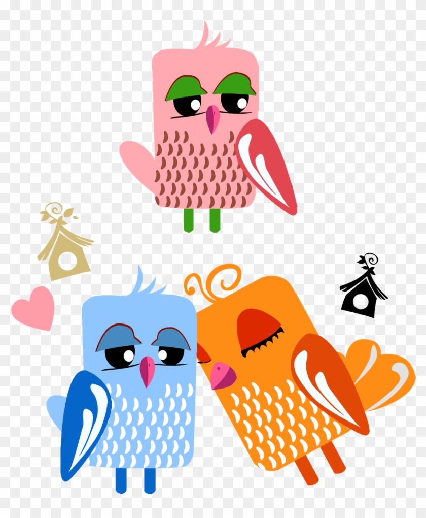 Owl Sparrow Cartoon Illustration - Owl Sparrow Cartoon Illustration #413863