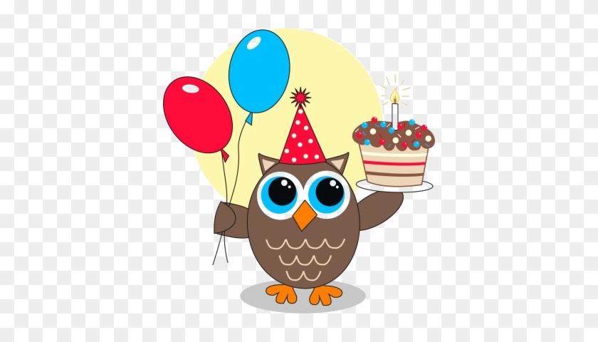 Owl Happy Cliparts - Birthday Owl Clip Art #413896