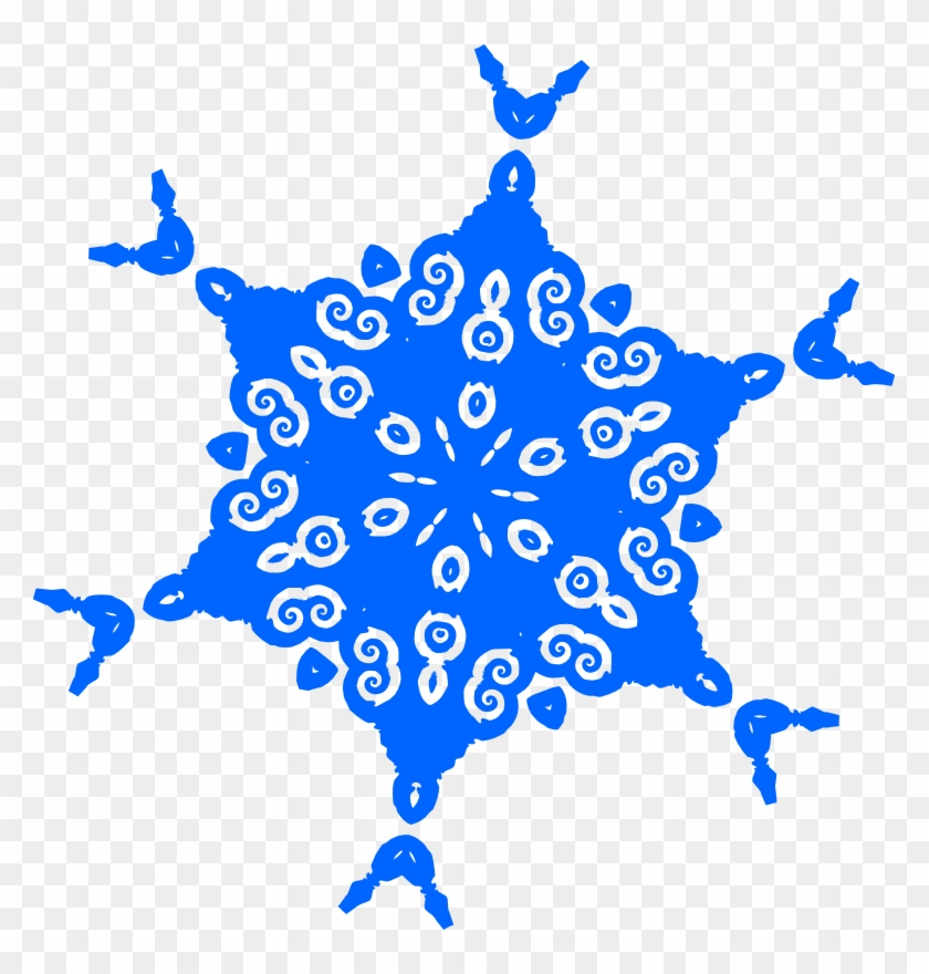 Clipart - Snowflake Kaleidoscope - Clip Art #413948