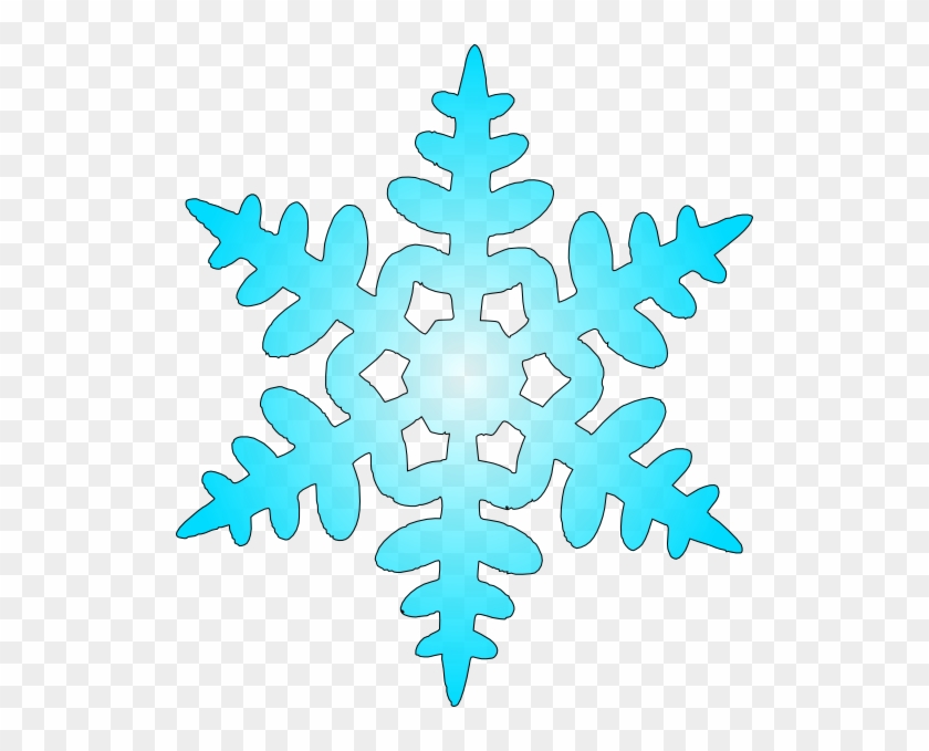 Blue Snow Flake Clip Art At Clker - Snow Crystal Png #413957