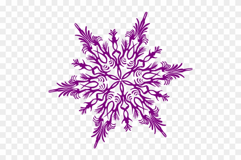 Purple Clipart Snowflake - Black Snowflake Transparent #413985