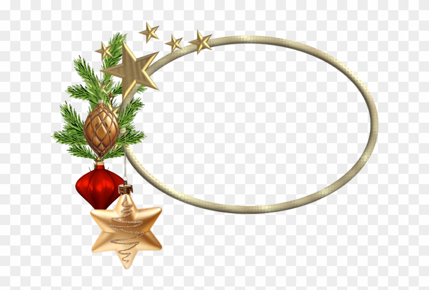 Cadre - Oval Christmas Frame Png #414368